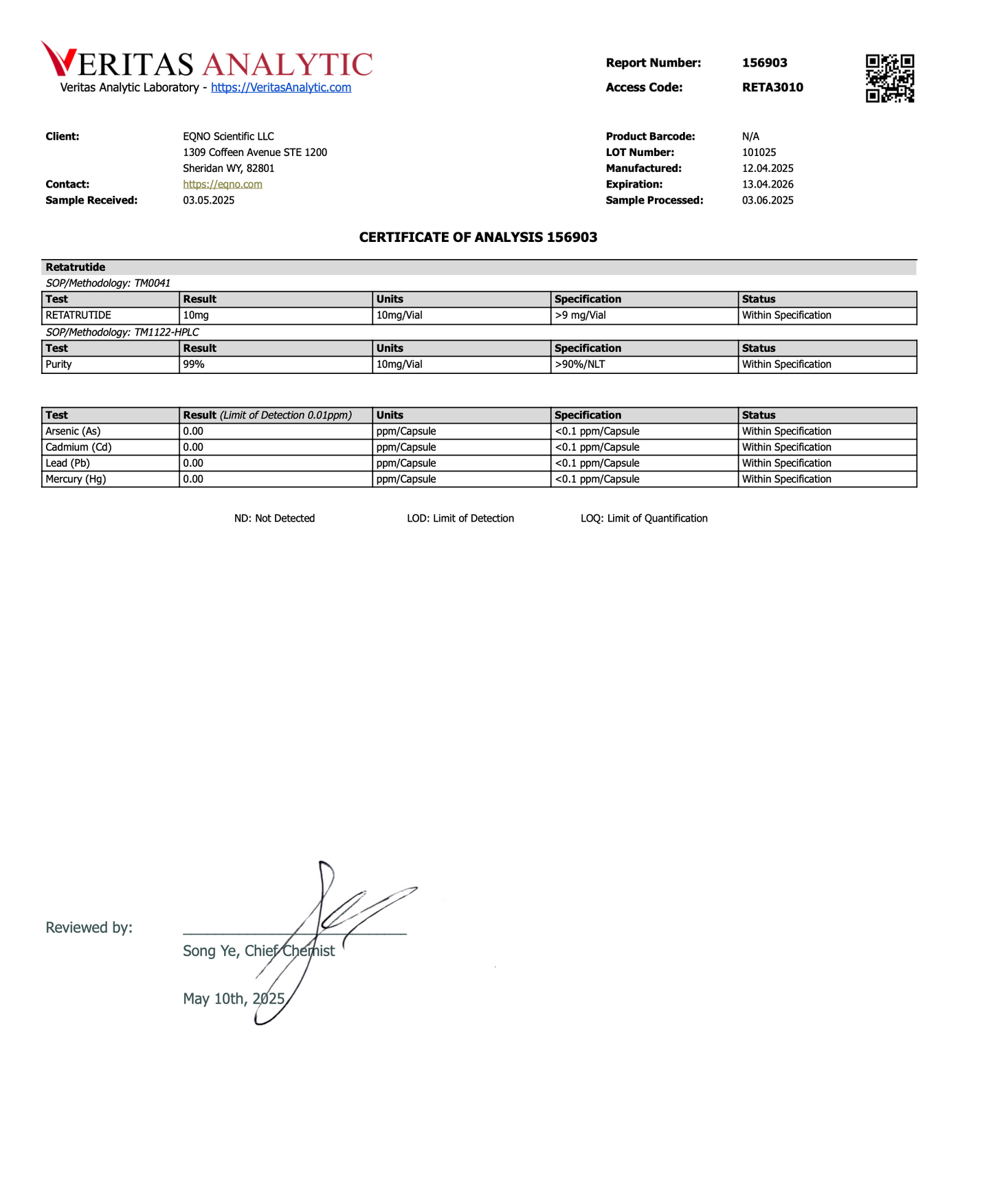 Retatrutide 10-30mg